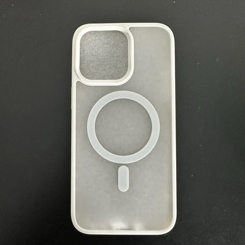 JETech iPhone 15 Pro Max Case‎ Magnetic Frosted Matte White Minimalist Tech